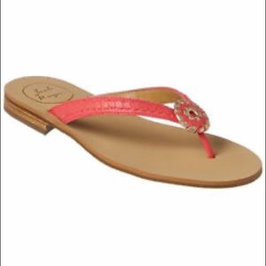 NIB Jack Rogers Ali Sandal Pink & Gold